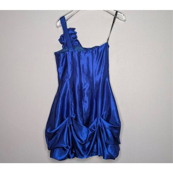 ✨Jessica McClintock Gunne Sax Sz 9 Dress Y2K Ruched Satin HOCO Prom Y2K VTG✨ - Picture 4 of 8